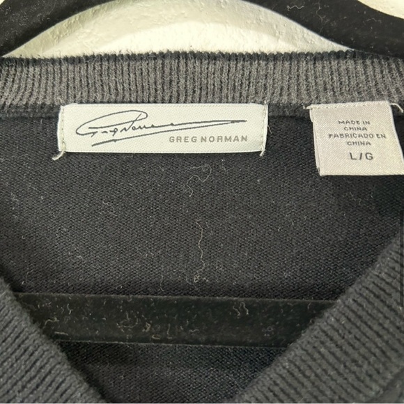 Gregnorman long sleeve V-neck sweater black size:L - Picture 9 of 13